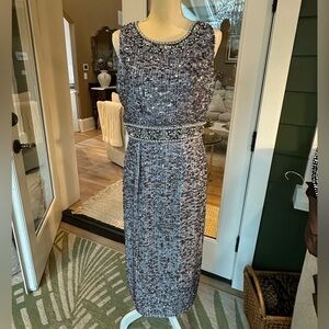 Elegant Sleeveless lavender/silver Dress